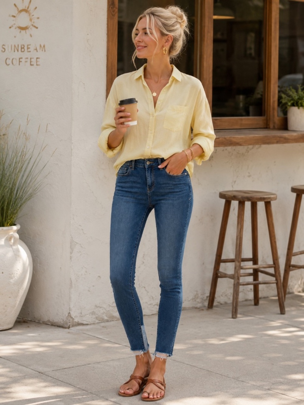 Pilcro and the Letterpress Boho Chic Edgy Script Two Tone Skinny Jeans, Size 29